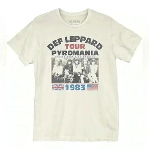 NEW OFFICIALLY LICENSED - DEF Leppard Pyromania - Retro Graphic Concert Tee XL